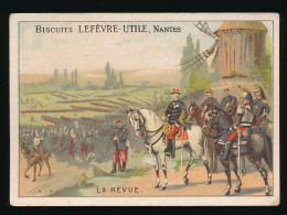 Chromo : Biscuits Lefèvre-Utile, Nantes, LU "La Revue", Militaria, Soldats, Armée, Militaires, 2 Scans - Lu