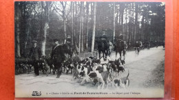 CPA. Chasse à Courre En Forêt De Fontainebleau. Le Départ Pour L'attaque.(AF.102) - Chasse