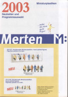 Catalogue MERTEN 2003 Neuheiten Miniaturplastiken HO 1/87 Etc. - Allemand