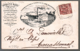 PRATO - 1903 - IPPOLITO RICCI - CARTOLINA COMMERCIALE - FABBRICA  DI LANE - WOOL - WOLLE - LAINE  (INT554) - Marchands