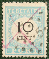READ Postage Due Timbre-taxe 10 Cent Type D II Tand. 12½ NVPH PORT 7 P7D 1881-87 Gestempeld Used NEDERLAND - Postage Due