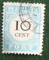 READ Postage Due Timbre-taxe 10 Cent Type D III Tand. 12½:12½ NVPH PORT 7 P7 P7D 1881-87 Gestempeld Used NEDERLAND - Portomarken