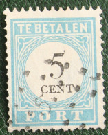 READ Postage Due Timbre-taxe 5 Cent Type D III Tand. 12½ NVPH PORT 6 P6D 1881-87 Gestempeld Used NEDERLAND - Strafportzegels