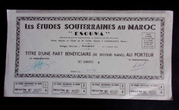 Action - Les études Souterraines Au Maroc "Esouma" - Rabat 1951 - Afrique