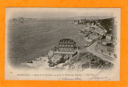 MARSEILLE - Route  De La Corniche , Vue Prise Du Restaurant Roubion - 1904 - - Endoume, Roucas, Corniche, Strände