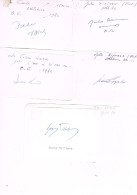 JEUX OLYMPIQUES - 5 AUTOGRAPHES DE MEDAILLES OLYMPIQUES - CONCURRENTS DE FINLANDE - - Authographs