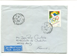 ALGERIE - Affranchissement Sur Lettre Par Avion - 100e An. Du Comité Olympique - Algerien (1962-...)