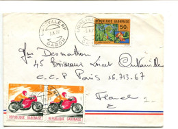 GABON - Affranchissement Sur Lettre - Moto Fruit Banane - Gabón (1960-...)