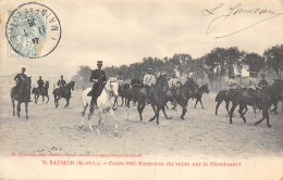 CPA  49 SAUMUR COURS 1902 EXERCICES DU SABRE SUR LE CHARDONNET - Saumur