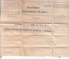 Telegram. Wien, Czernowitz (L09004) - Télégraphe