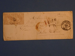 BS5 ESPANA   BELLE  LETTRE 1867 VIGO  A  CHATEAU LAVALLIERE FRANCIA+TAXE 5 ++ AFF INTERESSANT++++ - Covers & Documents