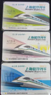 China Shanghai Maglev Train Commemorative Card,3 Pcs - Mundo