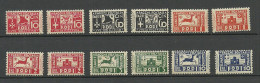 ITALY Italia 1934 Rodi Pacchi Postale Lot From Set Michel 1 - 11 Paketmarken Packet Stamps MNH - Egée