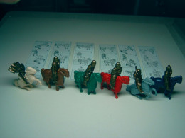 1997 Ferrero - Kinder Surprise - K97 69, 70, 71, 72, 73 & 74  - Knights On Horseback - Complete Set + 6 BPZ's - Monoblocs