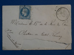 BS5 FRANCE  LETTRE  1868 ST CYR   A  CASTEL LAUNAY  +N°29+ AFF INTERESSANT++++ - 1863-1870 Napoléon III Lauré