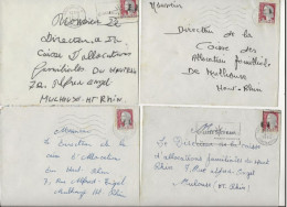 ALGERIE -LOT DE 4  LETTRES AVEC SURCHARGE E.A .SUR N° 1263 -OBLITERATION: CONSTANTINE- 1962 - Briefe U. Dokumente