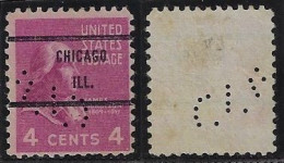 USA United States 1912/1954 Stamp Perfin CFA By Central Freight Association Precancel Chicago Illinois Lochung Perfore - Zähnungen (Perfins)