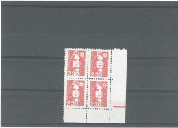 COINS DATES - MARIANNE DE BRIAT - N°2614 - 2,30 F ROUGE -7-1-91 . - 1990-1999