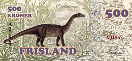 FRISLAND  500 Kroner 2016  Le Diplodocus SPECIMEN  UNC - Specimen