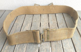 Cinturone Canapa Kaki Anni '50/60 Esercito Italiano Taglia 1 Grande - Equipement