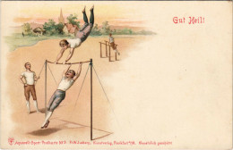 PC SPORTS, GYMNASTICS, GUT HEIL, Vintage Postcard (B40581) - Gymnastiek