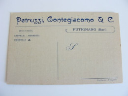 PETRUZZI CONTEGIACOMO PUTIGNANO INDUSTRIA CAPPELLI BERRETTI OMBRELLI COMMERCIO   COMMERCIO  COLORE VERDINA - Mercanti