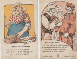 Lot 2 Cpa (Illust. GRIFF?) 1/ Voeux De Cuisinière  2 / Nos Bons Vieux - 1900-1949