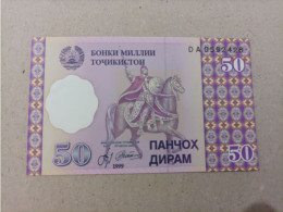 Billete De Tajikistan De 50 Diram, Año 1999, UNC - Tayikistán