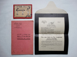 412° RAA Artillerie Antiaérienne La Manouba Tunisie Père Cent Compteur Jours Restants Notice 1953 - Documents