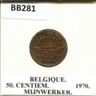 50 CENTIMES 1970 FRENCH Text BÉLGICA BELGIUM Moneda #BB281.E - 50 Centimes