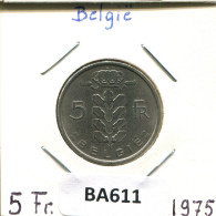 5 FRANCS 1974 DUTCH Text BÉLGICA BELGIUM Moneda #BA611.E - 5 Frank