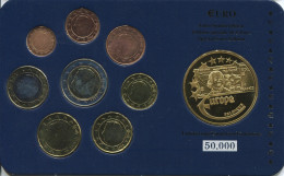 BÉLGICA BELGIUM 2002-2006 EURO SET + MEDAL UNC #SET1238.16.E - Sonstige & Ohne Zuordnung