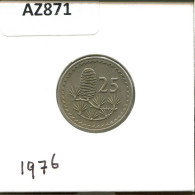25 MILS 1976 CHIPRE CYPRUS Moneda #AZ871.E - Chypre
