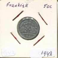 50 CENTIMES 1942 FRANCIA FRANCE Moneda #AM907.E - 50 Centimes