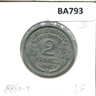 2 FRANCS 1947 B FRANCIA FRANCE Moneda #BA793.E - 2 Francs
