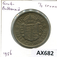 HALF CROWN 1956 UK GBAN BRETAÑA GREAT BRITAIN Moneda #AX682.E - K. 1/2 Crown