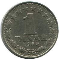 1 DINAR 1965 YUGOSLAVIA Moneda #AZ584.E - Yougoslavie