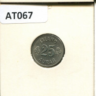 25 AURAR 1965 ISLANDE ICELAND Pièce #AT067.F - IJsland