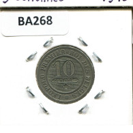 10 CENTIMES 1861 FRENCH Text BELGIQUE BELGIUM Pièce #BA268.F - 10 Centimes