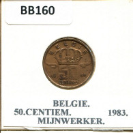 50 CENTIMES 1983 DUTCH Text BELGIQUE BELGIUM Pièce #BB160.F - 50 Cent