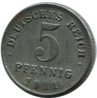 5 PFENNIG 1921 D ALLEMAGNE Pièce GERMANY #DB866.F - 5 Renten- & 5 Reichspfennig