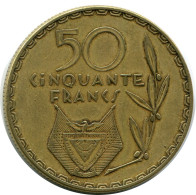 50 FRANCS 1977 RWANDA (RUANDA) Coin #AP929.U - Rwanda