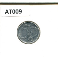50 HALERU 1993 CZECH REPUBLIC Coin #AT009.U - Tchéquie