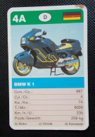 Trading Card - ( 6 X 9,2 Cm ) - Moto - BMW K 1 - N°4A - Motores