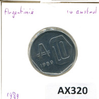 10 AUSTRALES 1989 ARGENTINA Coin #AX320.U - Argentine