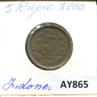 5 RUPIAH 2000 INDONESIA Coin #AY865.U - Indonésie