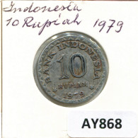 10 RUPIAH 1979 INDONESIA Coin #AY868.U - Indonésie