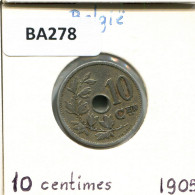 10 CENTIMES 1905 DUTCH Text BELGIUM Coin #BA278.U - 10 Cents