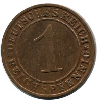 1 REICHSPFENNIG 1925 A GERMANY Coin #DB774.U - 1 Renten- & 1 Reichspfennig