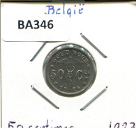 50 CENTIMES 1923 Französisch Text BELGIEN BELGIUM Münze #BA346.D - 50 Centimes